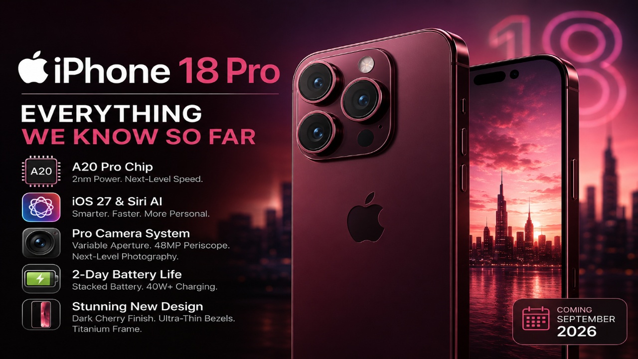 iPhone 18 Pro (2026): Release Date, Specs, Features & Latest Leaks