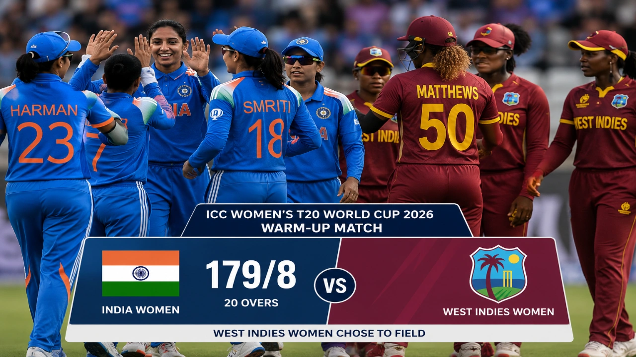 India vs West Indies Women: India Post 179/8 in ICC Women’s T20 World Cup 2026 Warm-Up Match
