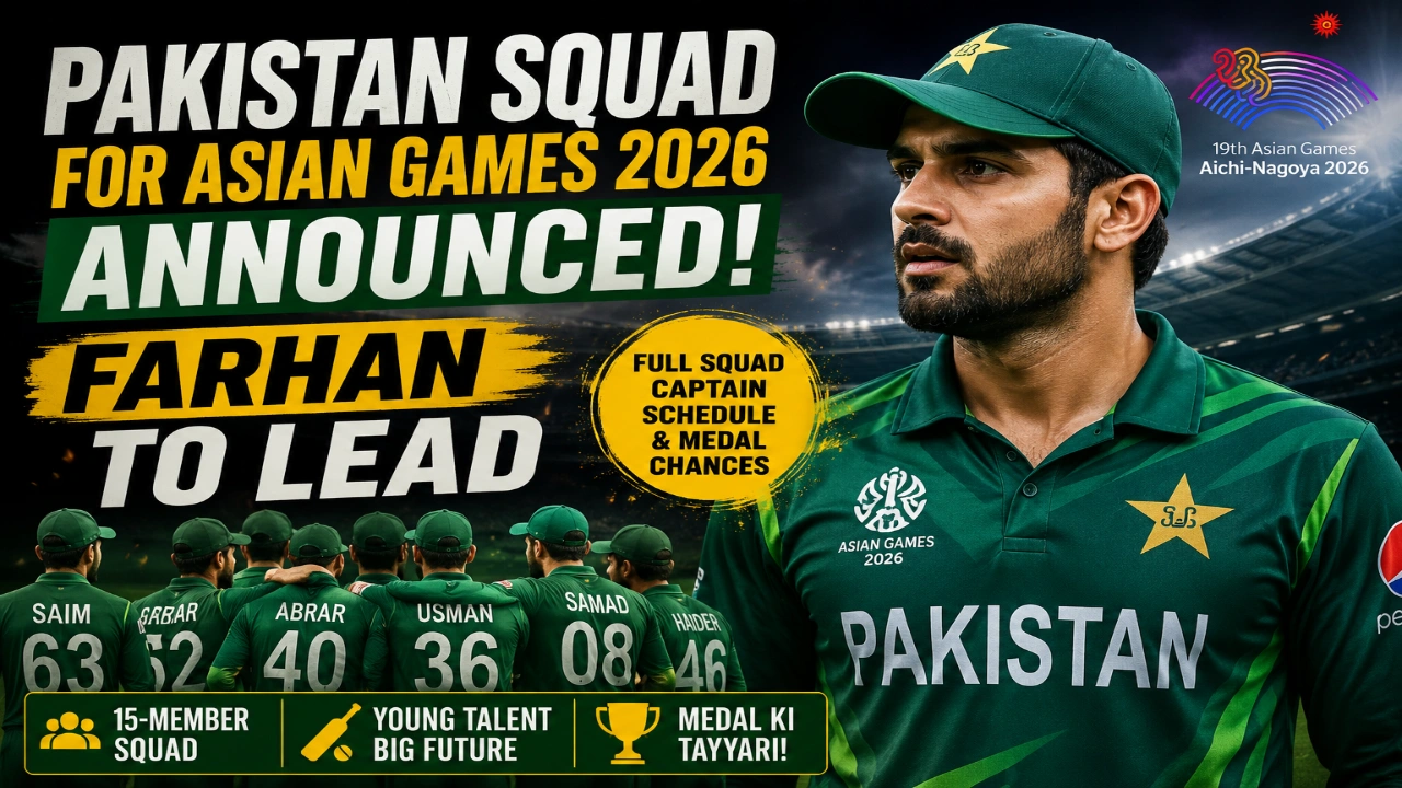 Pakistan Squad for Asian Games 2026 Announced: Full Team List, Captain, Schedule & Medal Chances