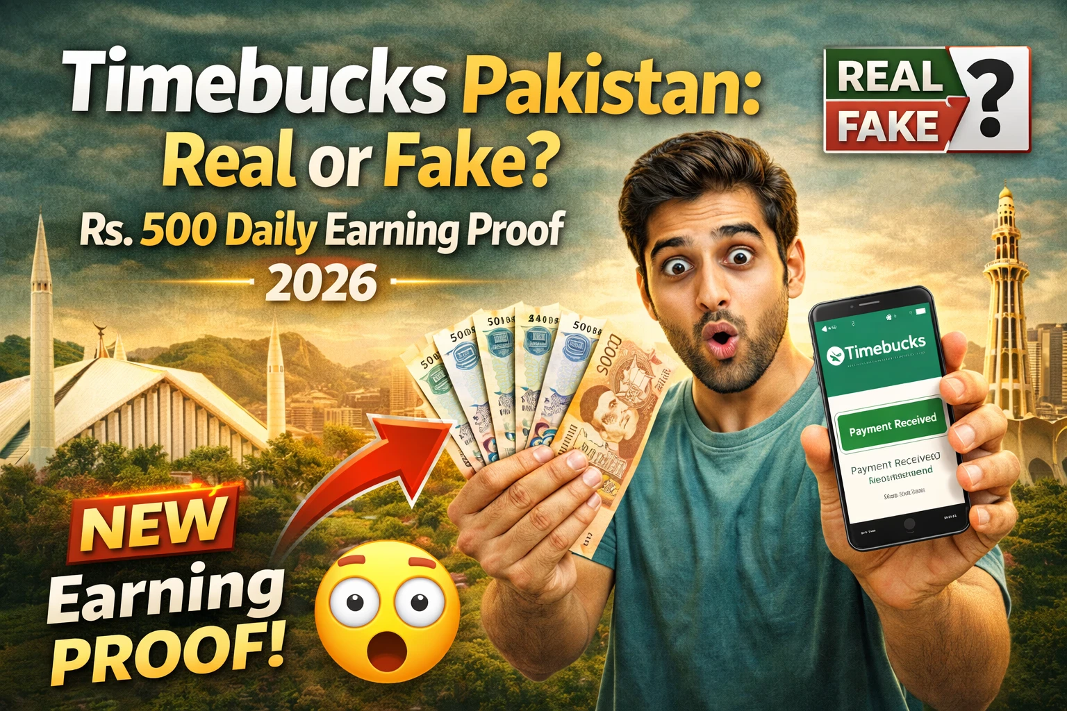 Timebucks Pakistan: Real or Fake? Rs. 500 Daily Earning Proof 2026