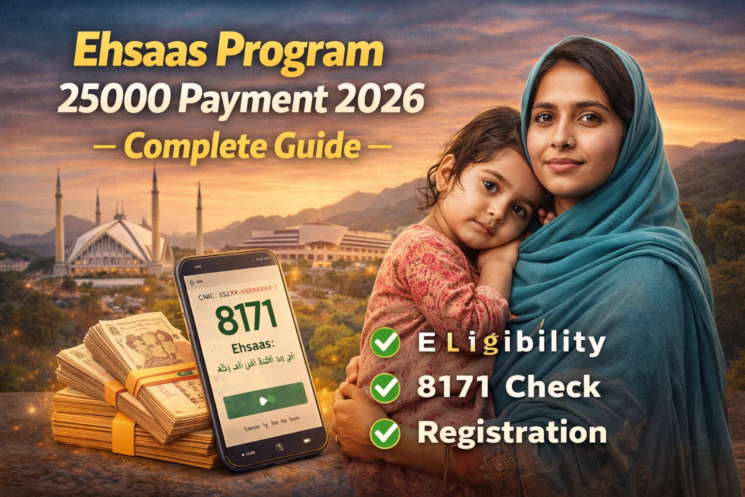 Ehsaas Program 25000 Online Registration 2026: 8171 SMS CNIC Check, Eligibility & Scam Alert