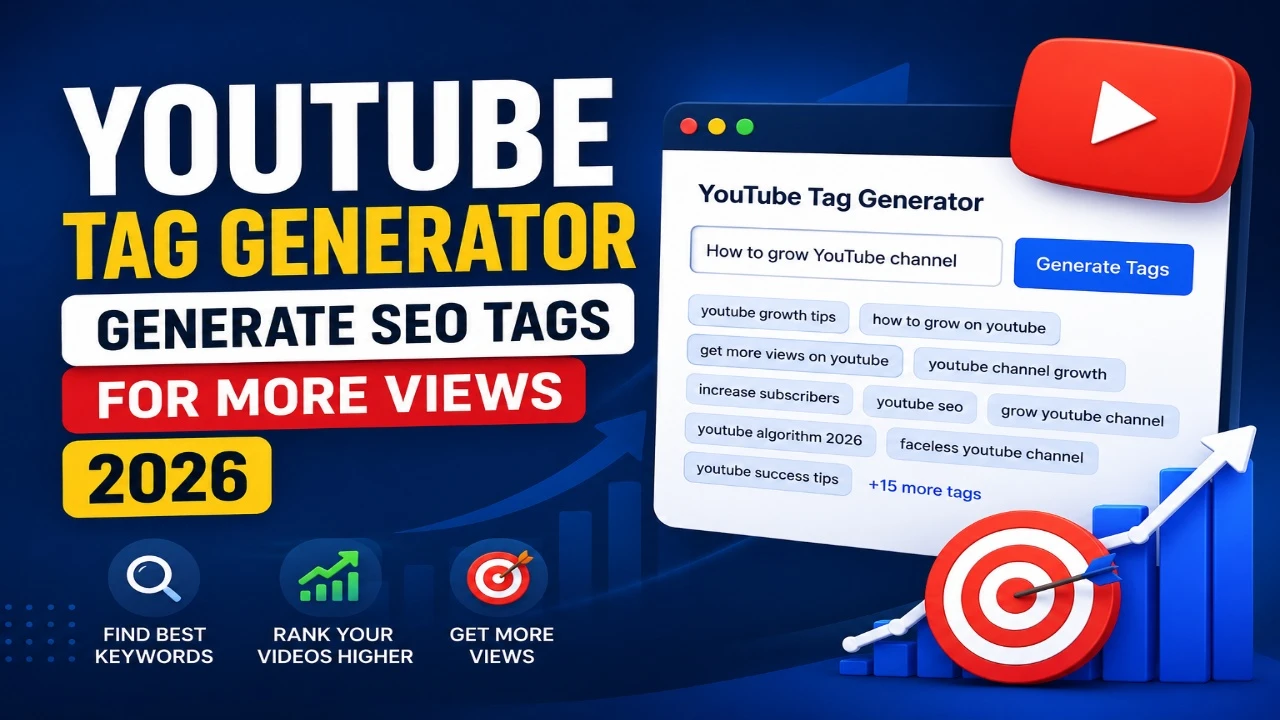 YouTube Tag Generator: Generate SEO Tags for More Views (2026)