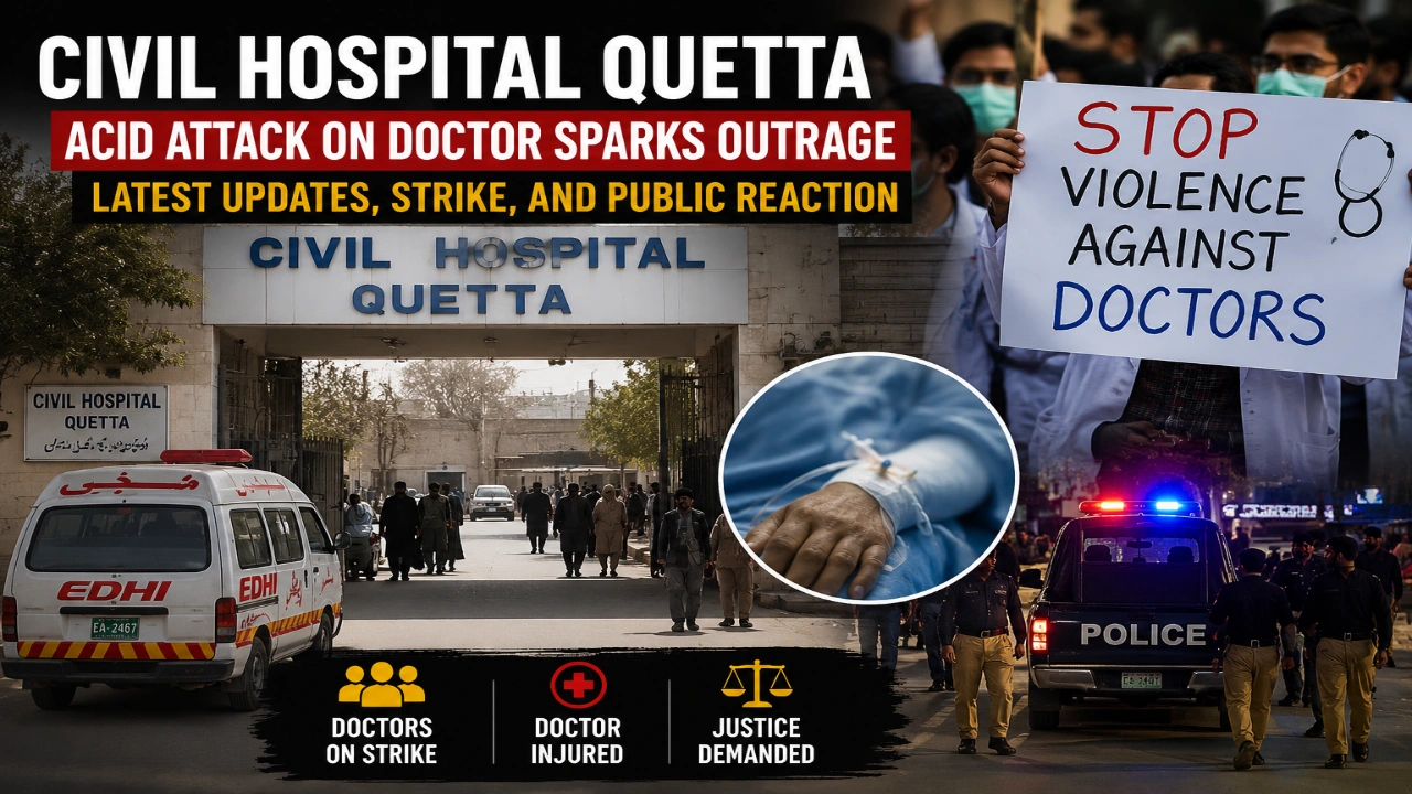 Civil Hospital Quetta in Focus After Acid Attack on Doctor | Latest Updates