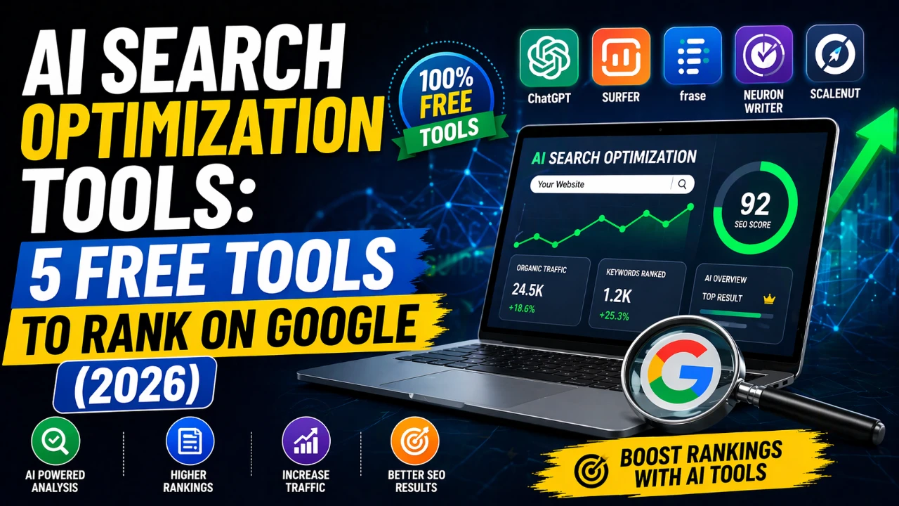 AI Search Optimization Tools: 5 Free Tools to Rank on Google in 2026